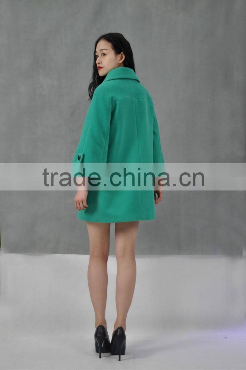 2016 OEM factory new latest style design ladies long coat elegant dress jacket ladies long winter coat