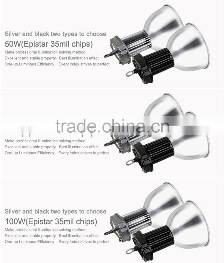 Sinozoc Super brightness 30w/50w/80w/100w LED High Bay Light equivalent to traditional high bay light fixture 80W~250W