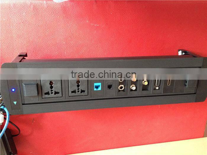 BW-T66 Electric Rotation Flip Up Office Desktop Outlet/Aluminum Tabletop Socket In Meeting Table
