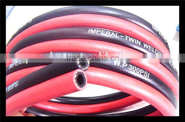 Grade R 8MM rubber twin Line welding hose for gas welding, cutting BS EN559
