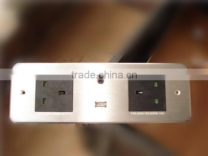 BW-W63 Electrical Socket Panel Mount/ALuminum Media Hub Wall Outlet Plate