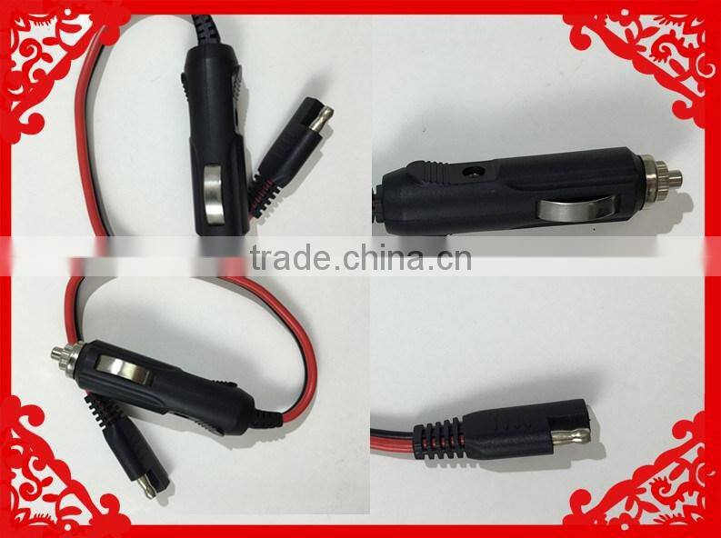NEW Female Gender Cigarette plug & SR with 18AWG 2C Cable OF Cable Assembly