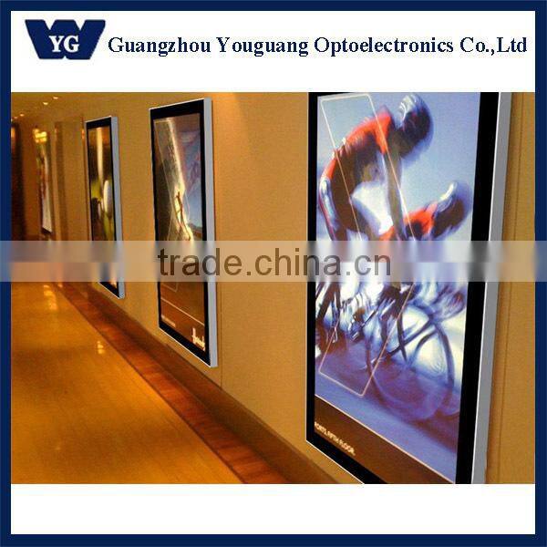 Square led slim light box aluminium magnetic frame wall mount sign for shopping mall