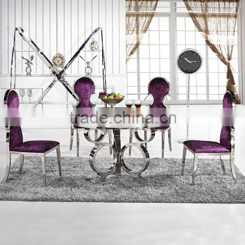 round granite marble dining table