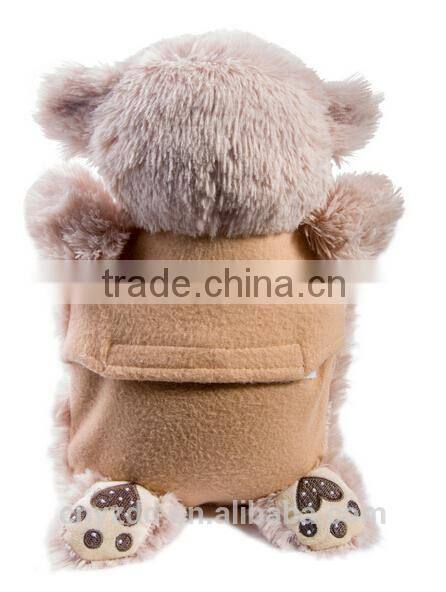 plush bear cover for hot water rubber bottle /Stuffed bear cover for hot water bottle