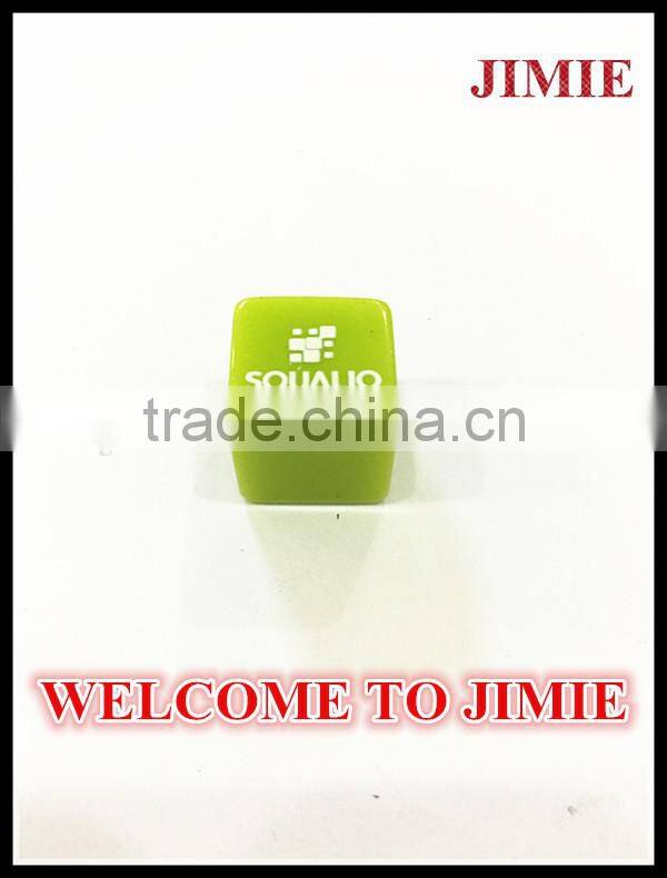 18mm green resin stone blank dice