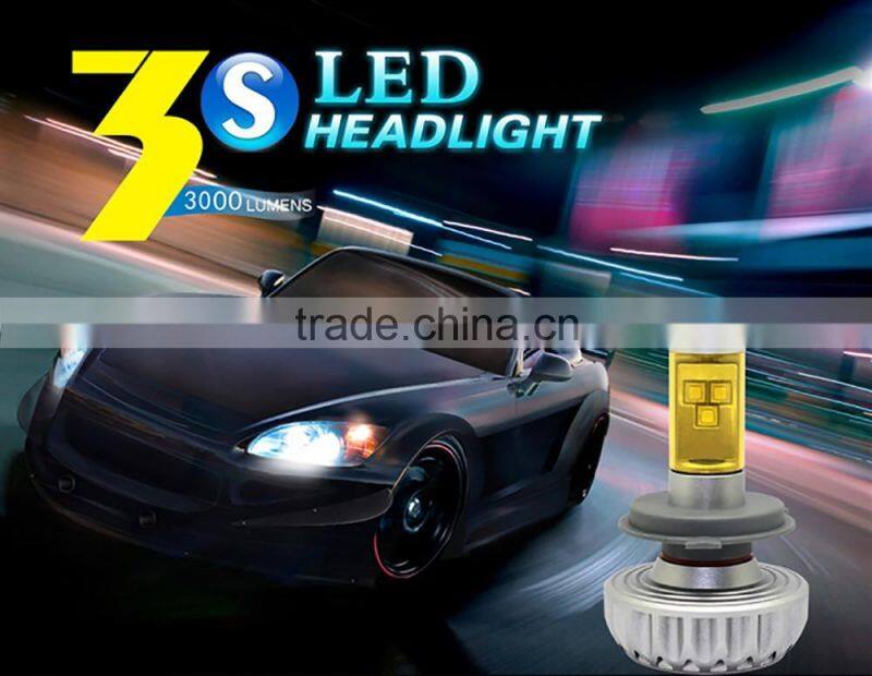 All in one 5 colors changable 3S car led headlight h4 h7 h16 led light bulb h11 9005 9006 for motorcycle