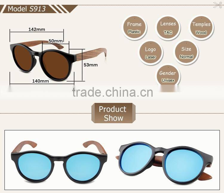 2016 FDA Wholesale Mirror Polarised Lens China Plastic Bamboo Sunglasses Custom Logo Wooden Sunglasses