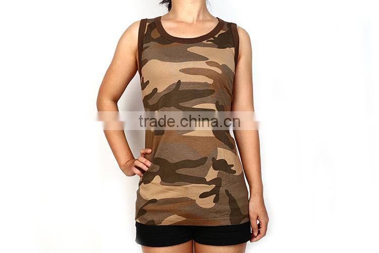 OEM Service unisex military training round neck military uniform vest camouflage