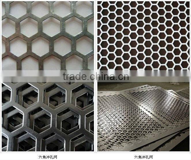 Hexagonal hole perforated metal