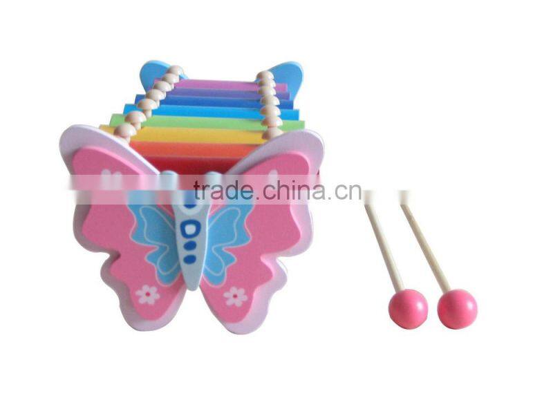 EZ9008Hot Selling Musical Kids Wooden Toys,Elephant Pull Cord Xylophone Musical Wooden Toy, Educational Musical Toys