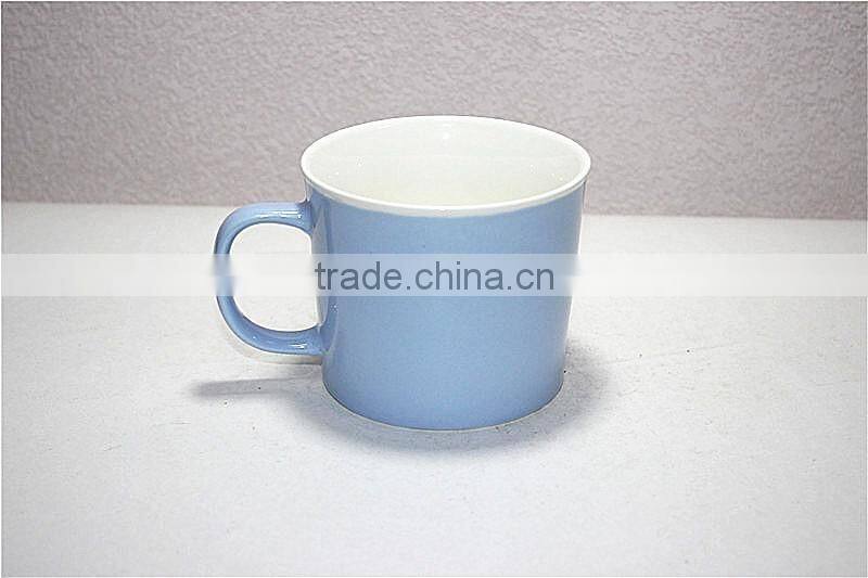 380 CC multi color ceramic cute soup mugs with glaze with handle