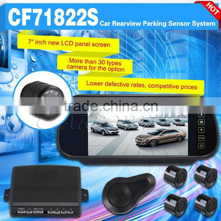 China factory wholesale bluetooth handsfree car kit with parking sensor backup rearview camera