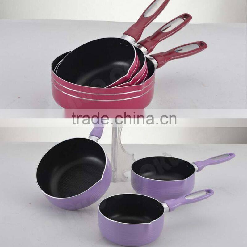 Aluminum non-stick ceramic coating sauce pan ceramic milk pot for promotion