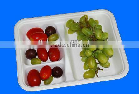 Eco-friendly 100% Biodegradable Chinese food compartments tray