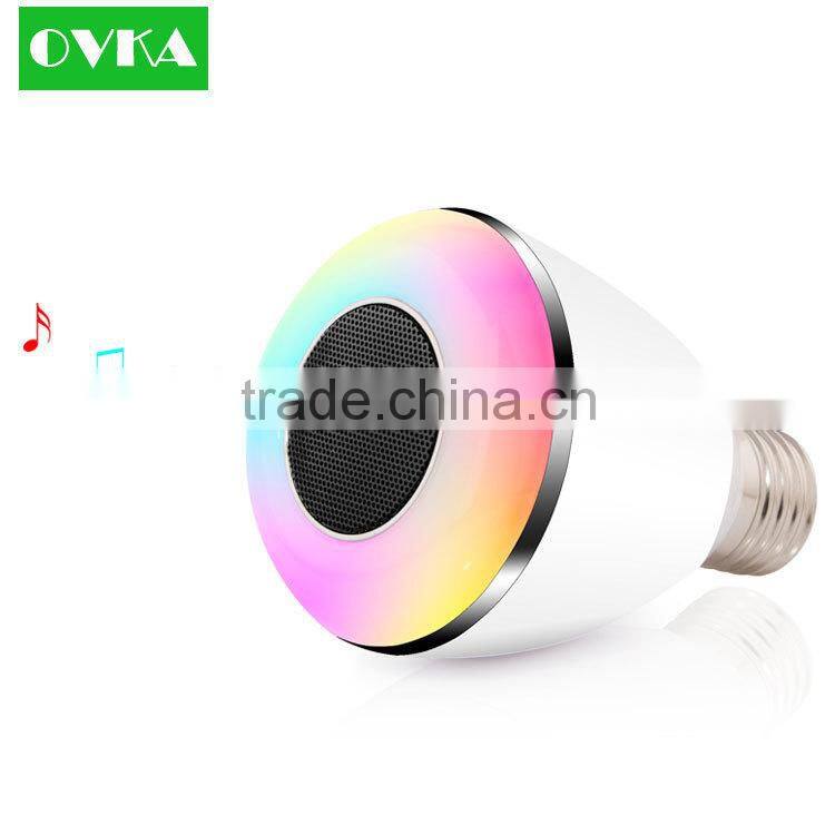 Hot Sale! Wireless Bluetooth LED Bulb with Speaker RGB Smart Phone Controllable E27/ B22 for Smart Home