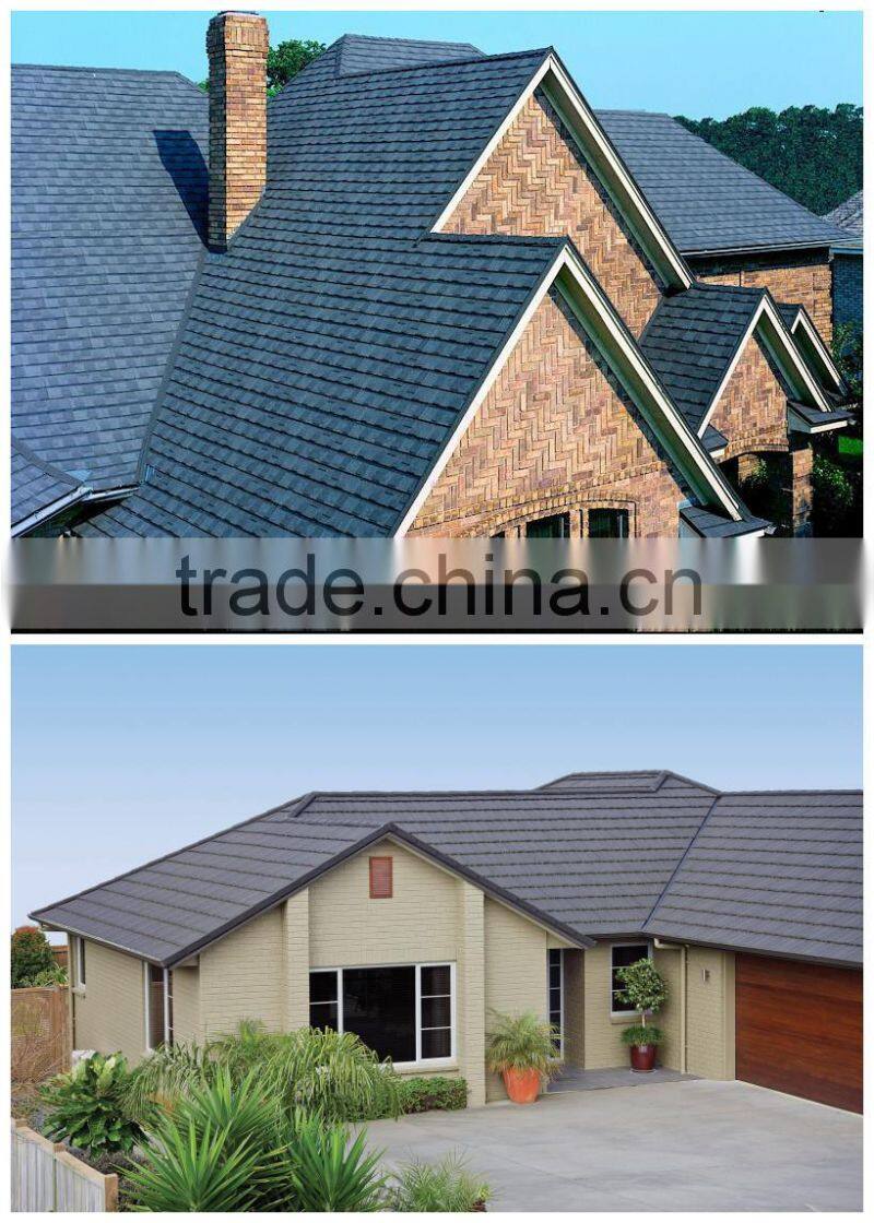 Patterned Metal Roof Shingles/Shingle Stone Coated Metal