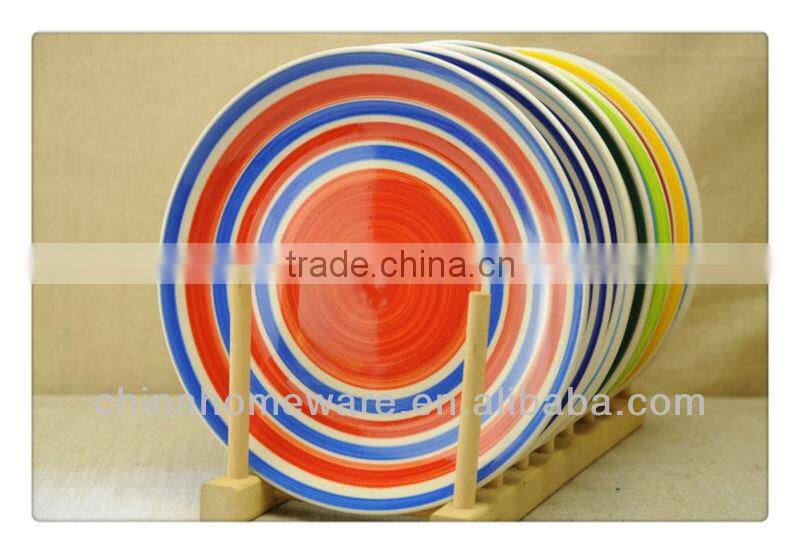 Colourful ceramic plate, stoneware dishes, stoneware dinnerware