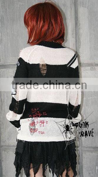 PUNK Moden New Fashion Pull Female Long Cardigan Sweater Crochet Knit M-006