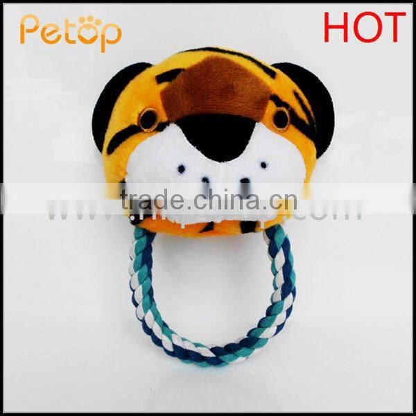 Animal Head Plush Dog Rope Toy