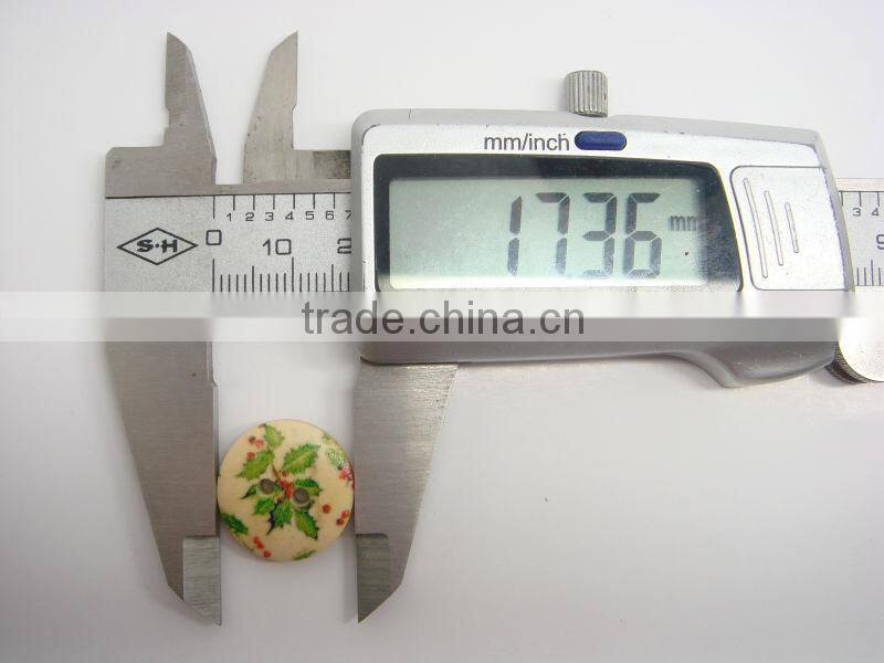 17mm painted 2 holes shirt wood button