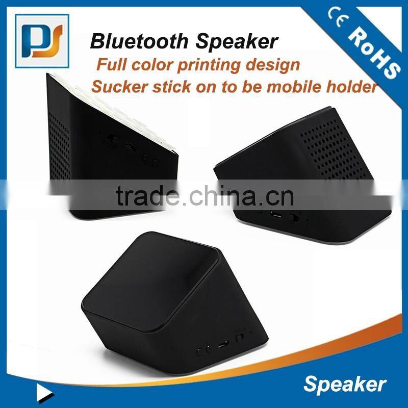 Phone holder Handfree Stereo Bluetooth Speaker with Silicon Sucker
