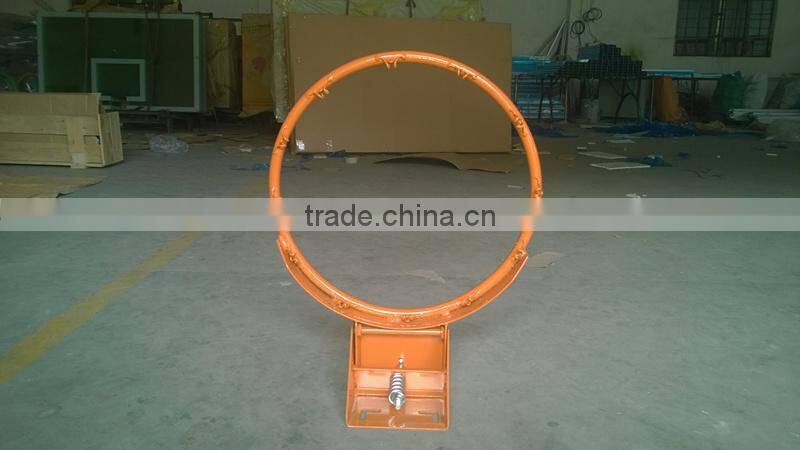 Adjustable steel basketball hoop in orange with High quality spring