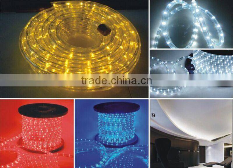 sichuan festalight round water proof 3/8 inch plastic white flat led rope light flexible led strip light 220v with ce rohs ul