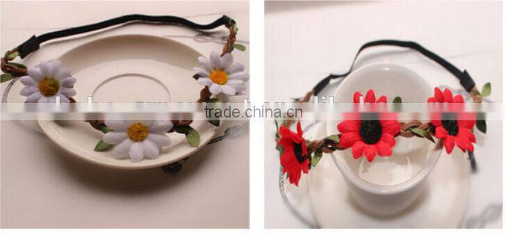 New fashion charming colorful flowers hairwrap Tokyo street style hairband