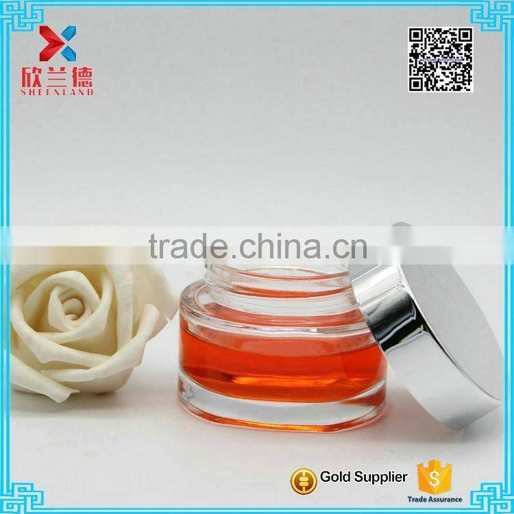 60ml airless glass cosmetic jars for body cream containers