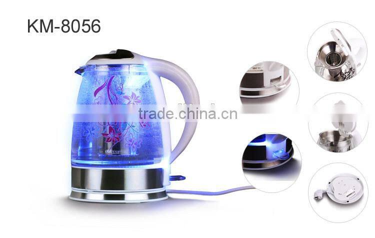 China Factory 1.7L Electric Glass Kettle for Kitchen and Home