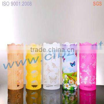 Square plastic flower packaging with printing
