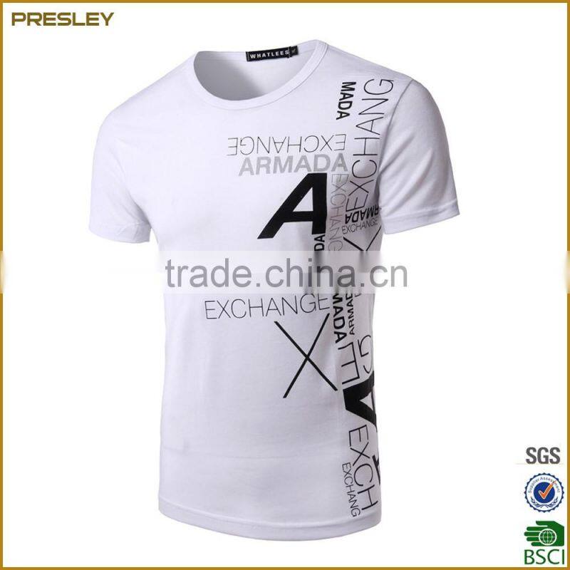 Presley OEM high fashion bulk apparel men clothing print tshirt custom logo t shirt