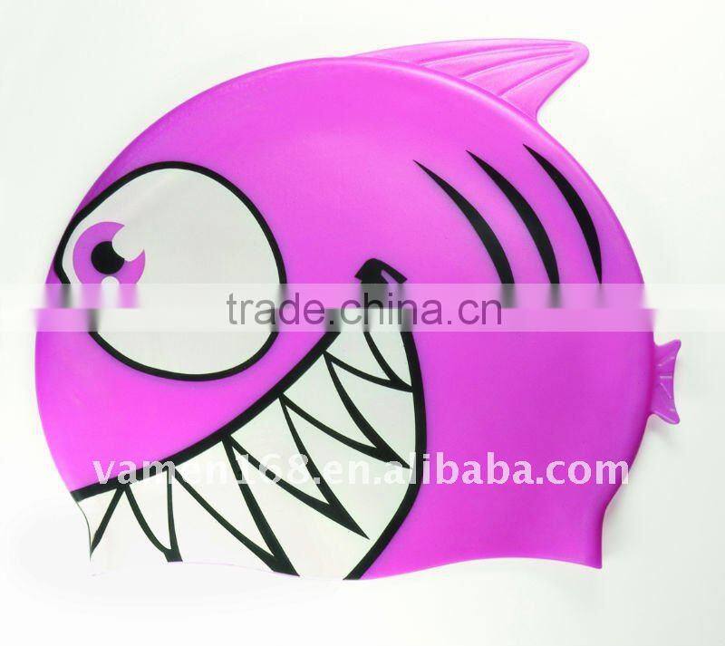 Factory Price Canada Flag Rubber Baby Cartoon Swim Cap