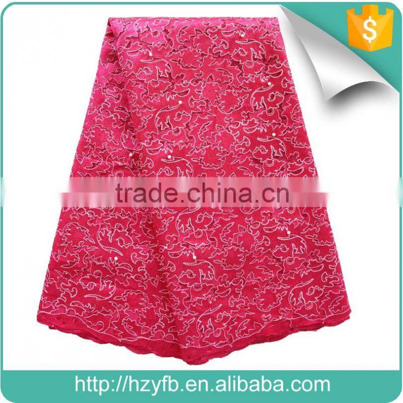 Best sale white bridal embroidered tulle lace fabric cheap latest net lace fabric with beads african french lace fabric