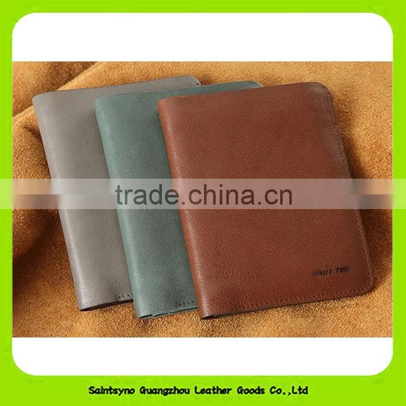 16390 Top selling fashion RFID blocking top grain leather wallet for men