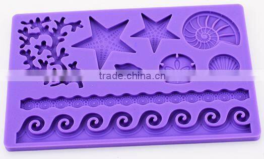 Leaf flower Silicone cake moulds