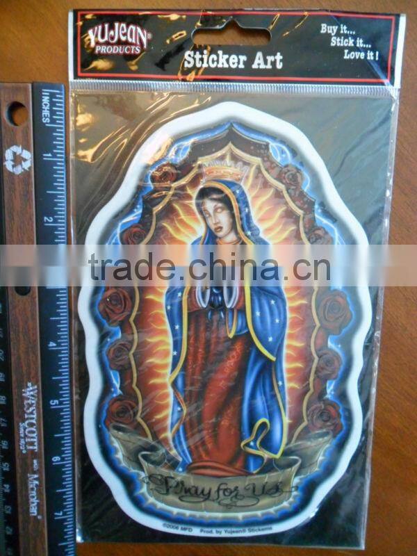 Glossy Lamination Custom Paper Material smile face stickers,UV Protected waterproof sticker printing ---DH20434