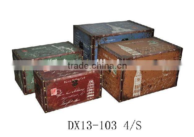 Vintage style decorative small wood boxes