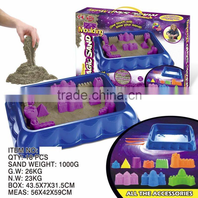 1000G Kids DIY magic sand with sand tray,kids toys sand, magic toy sand