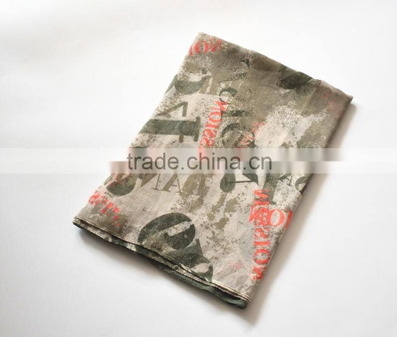 Customized cotton material printed neck wear tube scarf