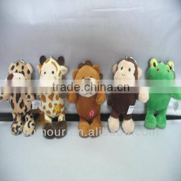 Assorted Stuffed Animals Plush Keychain, Plush Animal Keychain For Promotion