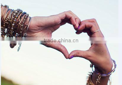 Wholesale Adjustable Wire Bangle I Love You To The Moon And Back Brother Charm Bangle Bracelet