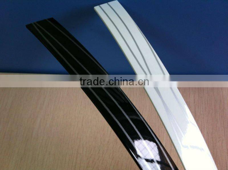 good quality black color pvc edge banding profile for furniture