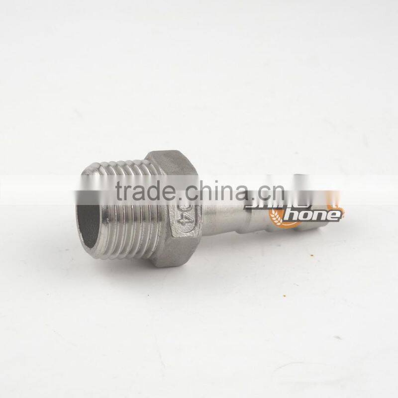 Stainless Steel 1/2 in MPT x 3/8 in Barb, Homebrew Hardware, Pump fitting