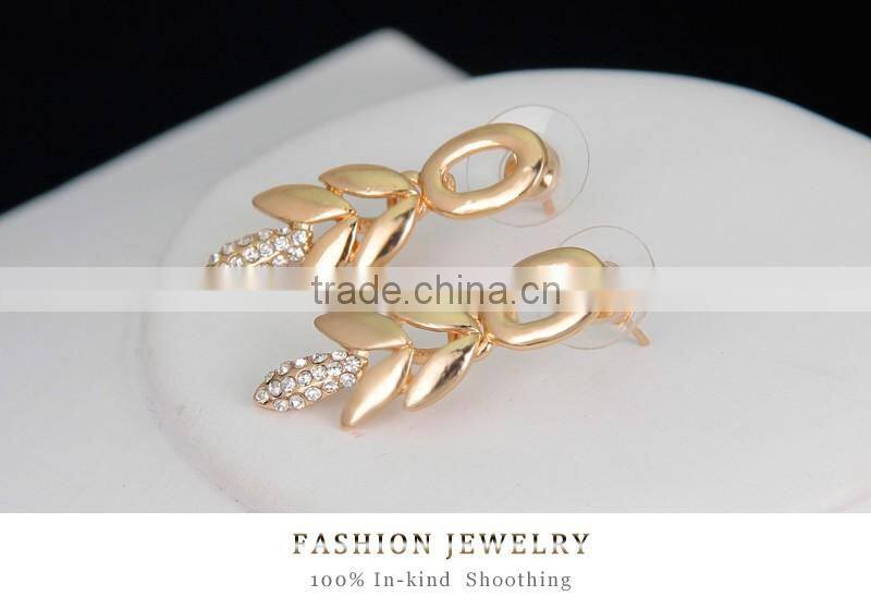 Wholesale Latest Design Fashion Necklaces Women Luxury Statement Diamond Jewelry Set SKJT0598