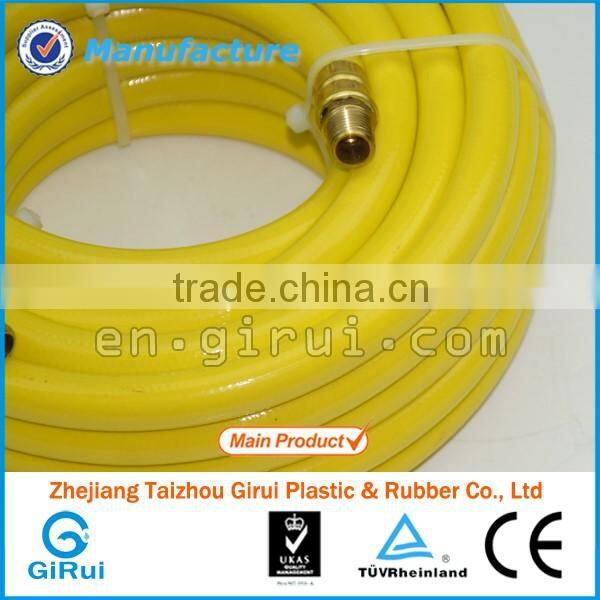 1/4" pvc rubber air hose with 1/4 BSP brass swivel fittings