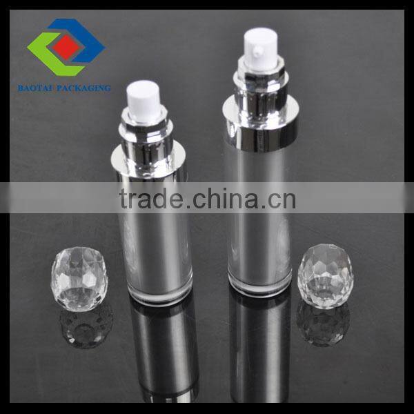 15ml Sliver Mist Nail Polish Double Wall Sprayer Bottle In Round Shape For Cosmetic Skin Care