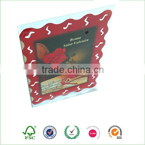 Chinese peacock fancy wedding invitation card