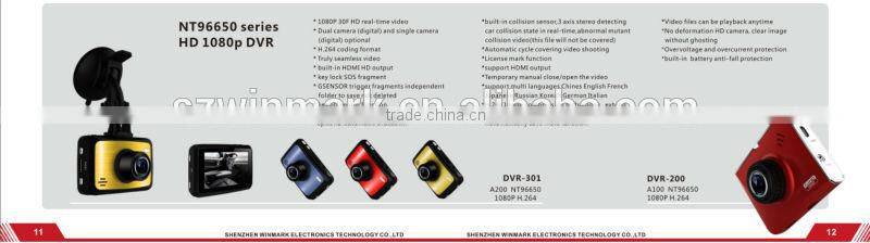 newest 2014 DVR-300 Car DVR with 1080P H.264 Wide Angle Camera,Tachograph with HDMI HD output